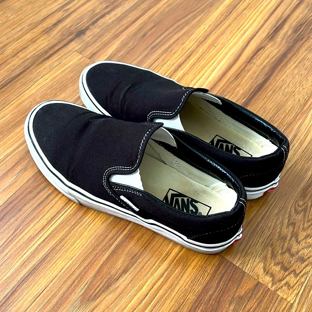 Vans Black Slip On Sneakers